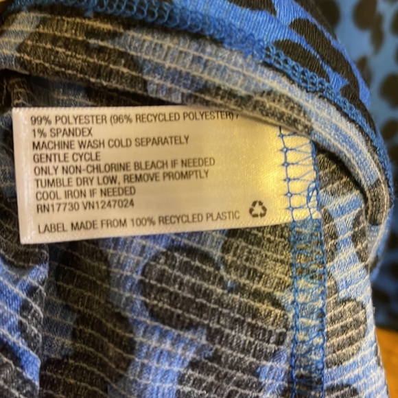 😍5/$10 Ava & Viv Blue Dot Long Sleeve Sweetheart Neck Tie Front Blouse 3X - Picture 6 of 9